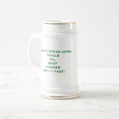 アイルランドのアクセントのおもしろい ビールジョッキ (正面左)