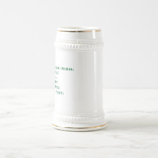 アイルランドのアクセントのおもしろい ビールジョッキ