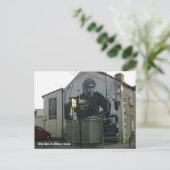 アイルランドのアシー町、アーネスト・シャックルトンウォールマラル。 ポストカード (スタンド正面)