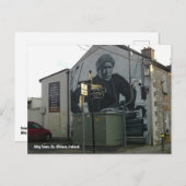 アイルランドのアシー町、アーネスト・シャックルトンウォールマラル。 ポストカード (正面/裏面)