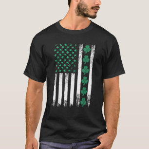 アイルランドのアメリカ国旗のクローバーSt patricksシャーロック Tシャツ