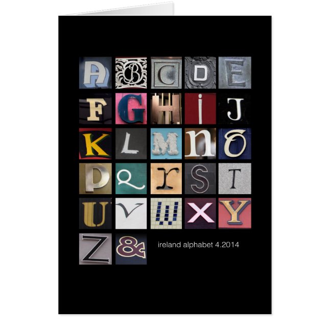 アイルランドのアルファベット (正面)