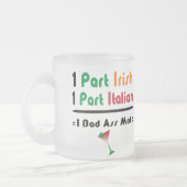 アイルランドのイタリアンでおもしろいな曇らされた飲むガラス フロストグラスマグカップ (左)