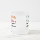 アイルランドのイタリアンでおもしろいな曇らされた飲むガラス フロストグラスマグカップ (中央)