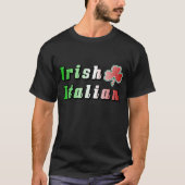 アイルランドのイタリアンな旗のシャムロックのセントパトリックの日 Tシャツ (正面)