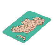 アイルランドのイラスト入りの旅行地図 マグネット (左側)