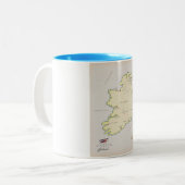 アイルランドのイラスト地図 ツートーンマグカップ (正面左)