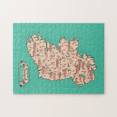 アイルランドのイラスト旅行地図 ジグソーパズル (横)