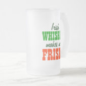 アイルランドのウィスキーは私を快活にさせます フロストグラスビールジョッキ (正面右)