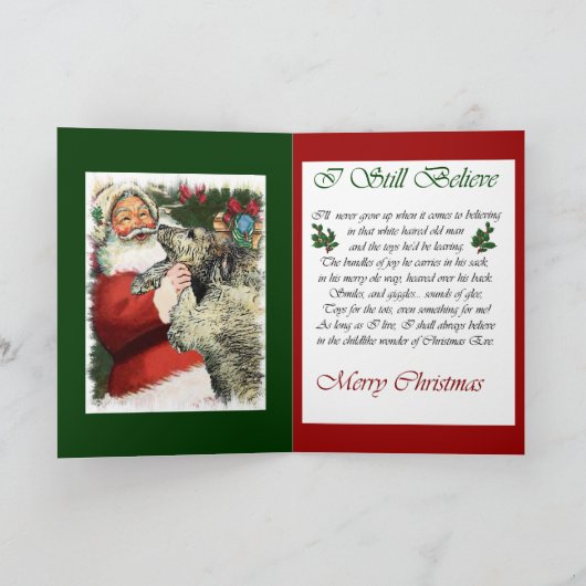 アイルランドのウルフハウンドのクリスマスプレゼント シーズンカード (内部)