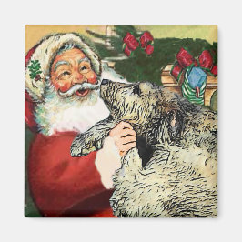 アイルランドのウルフハウンドのクリスマスプレゼント マグネット