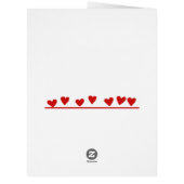 アイルランドのウルフハウンドバレンタインアートワークのグリーティングカード (裏面)