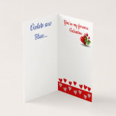 アイルランドのウルフハウンドバレンタインアートワークのグリーティングカード (内部)