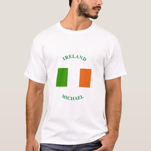 アイルランドのオーダーメイド国旗 Tシャツ (正面)