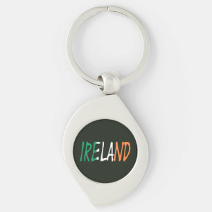 アイルランドのオーバーレイがアイルランドのフラグにオーバーレイされ キーホルダー