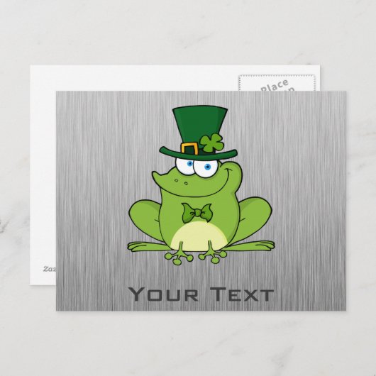 アイルランドのカエル。メタルルック ポストカード (正面/裏面)
