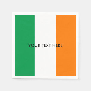 アイルランドのカスタムなパーティーのナプキンのアイルランドの旗 スタンダードカクテルナプキン