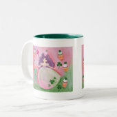 アイルランドのカップケーキのプリンセスの絵画 ツートーンマグカップ (正面左)