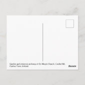 アイルランドのカロータウン、聖マリア教会のアーチ道 ポストカード (裏面)