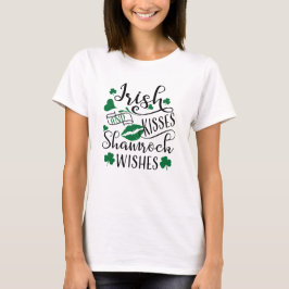 アイルランドのキスとシャムロックの願い Tシャツ