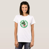 アイルランドのキス イタリアの赤い唇 シャムロックを飲む Tシャツ (正面フル)
