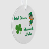 アイルランドのキス、シャームロックの願い オーナメント (正面)