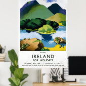 アイルランドのキラーニー・ヴィンテージ旅行社のポスターが復活 ポスター (ホームオフィス)