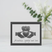 アイルランドのクラダグ、友情、ロイヤリティと愛 ポストカード (スタンド正面)