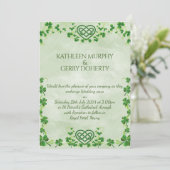 アイルランドのクラダ リング シャムロック & ケルト ラブ ノット セーブザデート (スタンド正面)