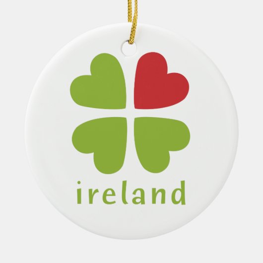 アイルランドのクリスマスの休日の装飾 セラミックオーナメント (正面)