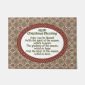 アイルランドのクリスマスの天恵、赤い緑のケルト族の休日 ドアマット (正面)