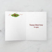 アイルランドのクリスマスの祝福/タータン オーダーメイドカード サンキューカード (内部)