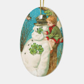 アイルランドのクリスマスオーナメント セラミックオーナメント (左)