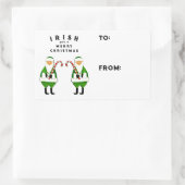 アイルランドのクリスマスギフトタグ 長方形シール (バッグ)