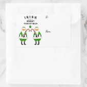 アイルランドのクリスマスギフトタグ 長方形シール (バッグ)