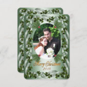 アイルランドのクリスマスフォトカードのシャーロック サンキューカード (正面/裏面)