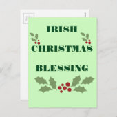 アイルランドのクリスマス シーズンポストカード (正面/裏面)
