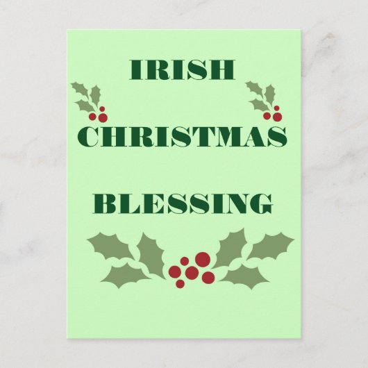 アイルランドのクリスマス シーズンポストカード (正面)