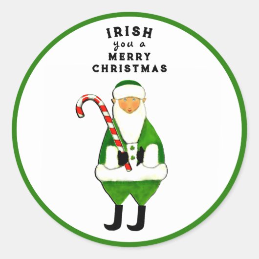 アイルランドのクリスマス ラウンドシール (正面)