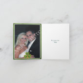 アイルランドのクローバーおよびベールの結婚式は写真感謝していしています サンキューカード (内部)