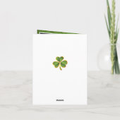 アイルランドのクローバーおよびベールの結婚式は写真感謝していしています サンキューカード (裏面)