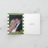 アイルランドのクローバー 緑 白 ストライプ 結婚式 感謝 (内部)