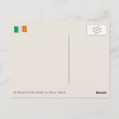 アイルランドのケリーの聖マリア教会、ディンレ。 ポストカード (裏面)