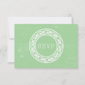 アイルランドのケルトハートRSVP返信カード3991 出欠カード (裏面)