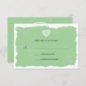 アイルランドのケルトハートRSVP返信カード3991 出欠カード (正面/裏面)