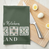アイルランドのケルトパーソナライズされたタイル キッチンタオル (四つ折り)