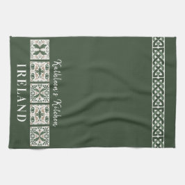 アイルランドのケルトパーソナライズされたタイル キッチンタオル