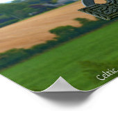 アイルランドのケルト十字、アイルランドの田舎 ポスター (角)