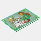 アイルランドのケルト愛好家グリーン結び糸細工アート ゲストブック (コーナー)