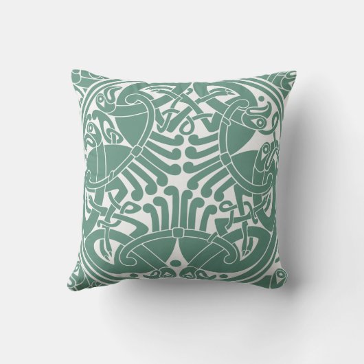 アイルランドのケルト色の鳥の円カスタム色を選択 クッション (裏面)